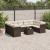 Set canapele de grădină cu perne, 10 piese, maro, poliratan GartenMobel Dekor