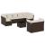 Set canapele de grădină cu perne, 10 piese, maro, poliratan GartenMobel Dekor