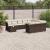 Set canapele de grădină cu perne, 11 piese, maro, poliratan GartenMobel Dekor