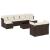Set canapele de grădină cu perne, 10 piese, maro, poliratan GartenMobel Dekor