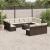 Set mobilier de grădină cu perne, 14 piese, maro, poliratan GartenMobel Dekor
