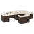 Set canapele de grădină cu perne, 13 piese, maro, poliratan GartenMobel Dekor