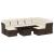 Set canapele de grădină cu perne, 10 piese, maro, poliratan GartenMobel Dekor