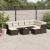 Set canapele de grădină cu perne, 10 piese, maro, poliratan GartenMobel Dekor