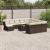 Set canapele de grădină cu perne, 13 piese, maro, poliratan GartenMobel Dekor