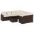 Set canapele de grădină cu perne, 9 piese, maro, poliratan GartenMobel Dekor