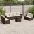 Set canapele de grădină cu perne, 9 piese, maro, poliratan GartenMobel Dekor