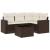 Set canapele de grădină cu perne, 5 piese, maro, poliratan GartenMobel Dekor