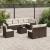Set canapele de grădină cu perne, 9 piese, maro, poliratan GartenMobel Dekor