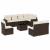 Set canapele de grădină cu perne, 9 piese, maro, poliratan GartenMobel Dekor