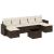 Set canapele de grădină cu perne, 8 piese, maro, poliratan GartenMobel Dekor