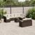 Set canapele de grădină cu perne, 10 piese, maro, poliratan GartenMobel Dekor