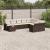 Set canapele de grădină cu perne, 10 piese, maro, poliratan GartenMobel Dekor