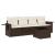 Set canapele de grădină cu perne, 5 piese, maro, poliratan GartenMobel Dekor