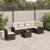 Set canapele de grădină cu perne, 7 piese, maro, poliratan GartenMobel Dekor
