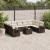 Set canapele de grădină cu perne, 10 piese, maro, poliratan GartenMobel Dekor