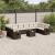 Set canapele de grădină cu perne, 11 piese, maro, poliratan GartenMobel Dekor