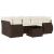 Set canapele de grădină cu perne, 7 piese, maro, poliratan GartenMobel Dekor