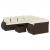 Set canapele de grădină cu perne, 9 piese, maro, poliratan GartenMobel Dekor
