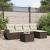 Set canapele de grădină cu perne, 6 piese, maro, poliratan GartenMobel Dekor