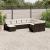 Set canapele de grădină cu perne, 10 piese, maro, poliratan GartenMobel Dekor