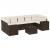 Set canapele de grădină cu perne, 8 piese, maro, poliratan GartenMobel Dekor