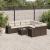 Set canapele de grădină cu perne, 9 piese, maro, poliratan GartenMobel Dekor