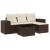 Set canapele de grădină cu perne, 5 piese, maro, poliratan GartenMobel Dekor