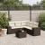 Set canapele de grădină cu perne, 6 piese, maro, poliratan GartenMobel Dekor