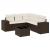 Set canapele de grădină cu perne, 6 piese, maro, poliratan GartenMobel Dekor