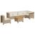 Set canapele de grădină, 7 piese, cu perne, bej, poliratan GartenMobel Dekor