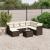 Set canapele de grădină cu perne, 8 piese, maro, poliratan GartenMobel Dekor