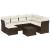 Set canapele de grădină cu perne, 8 piese, maro, poliratan GartenMobel Dekor