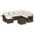 Set canapele de grădină cu perne, 8 piese, maro, poliratan GartenMobel Dekor
