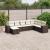 Set canapele de grădină cu perne, 8 piese, maro, poliratan GartenMobel Dekor