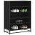 Pantofar, negru, 75x38x97,5 cm, lemn prelucrat/metal GartenMobel Dekor