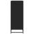 Pantofar, negru, 75x38x97,5 cm, lemn prelucrat/metal GartenMobel Dekor