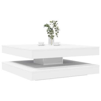 Măsuță cafea rotativă 360 grade, alb 90x90x34,5 cm GartenMobel Dekor