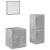 Set mobilier de baie, 3 piese, gri beton, lemn compozit GartenMobel Dekor