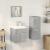 Set mobilier de baie, 3 piese, gri beton, lemn compozit GartenMobel Dekor