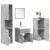 Set mobilier de baie, 5 piese, gri beton, lemn prelucrat GartenMobel Dekor