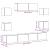 Set dulap TV 7 piese montat pe perete lemn vechi lemn prelucrat GartenMobel Dekor