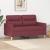 Canapea cu 2 locuri, roșu vin, 120 cm, material textil GartenMobel Dekor