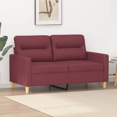 Canapea cu 2 locuri, roșu vin, 120 cm, material textil GartenMobel Dekor
