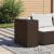 Masă laterală grădină, blat sticlă, maro 58x27,5x55cm poliratan GartenMobel Dekor
