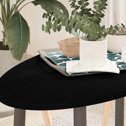 Blat de masă maro închis 100x50x2 cm lemn masiv de stejar oval GartenMobel Dekor