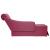 Șezlong cu șezlong și cotieră dreaptă Wine Red Velvet GartenMobel Dekor