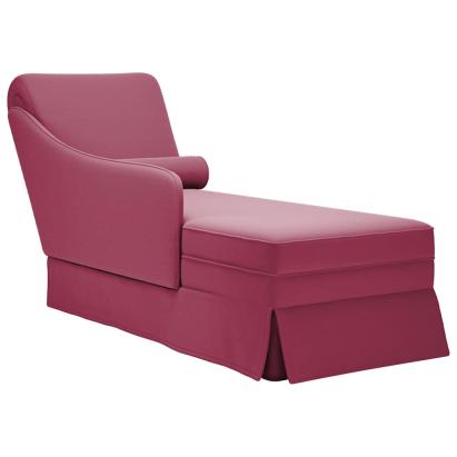 Șezlong cu șezlong și cotieră dreaptă Wine Red Velvet GartenMobel Dekor
