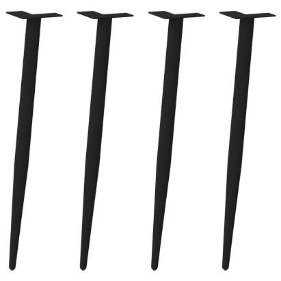 Picioare măsuță de cafea Formă conică 4 buc Negru 72-73 cm Oțel GartenMobel Dekor