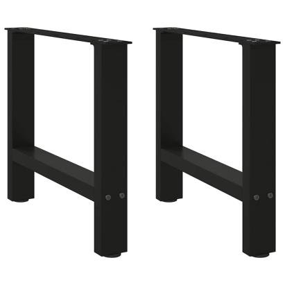Picioare măsuță de cafea Negru 2 buc 60x(42-43) cm Oțel GartenMobel Dekor